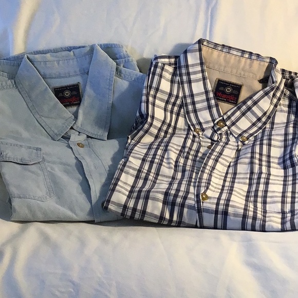 2 Wrangler short sleeve shirts